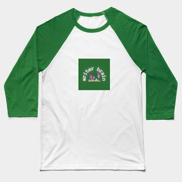 Writer Brain Baseball T-Shirt by livmilano